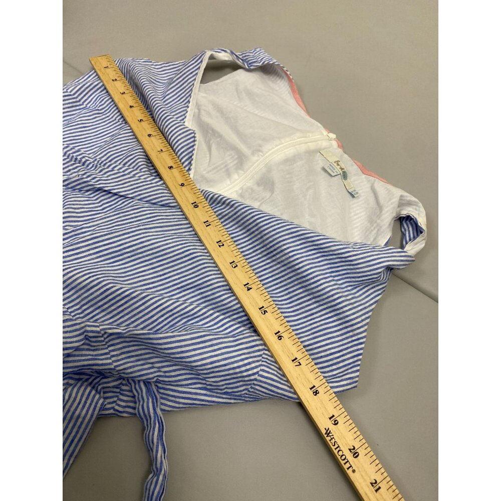 Boden Blue Stripped Wrap Dress Sz12 - Picture 5 of 12